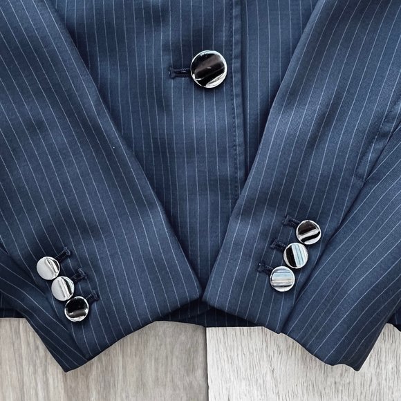 SIGNATURE BY LARRY LEVINE Women’s Gray Blue Long Sleeve Lined Blazer Jacket 2P - Picture 2 of 11